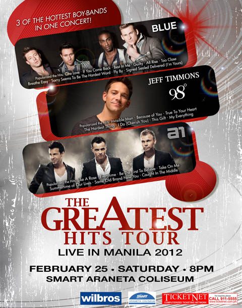 Live: 98 degrees, A1 & Blue The Greatest Hits Tour Live in Manila (aka the  Ghosts of my Music's Past) – Dawn Lanuza