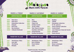 Malasimbo Festival 2016 Line-up