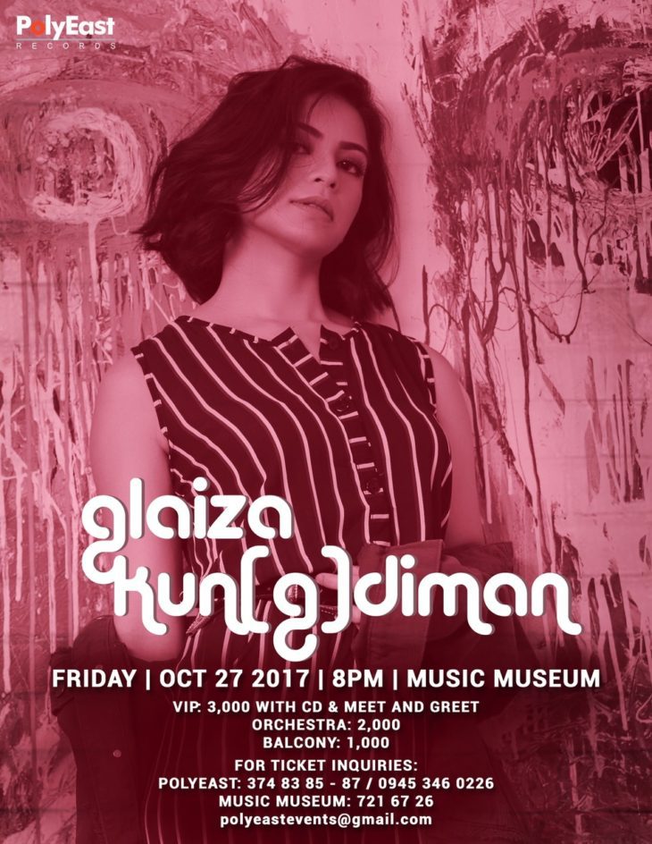 Glaiza de Castro to hold concert at the Music Museum