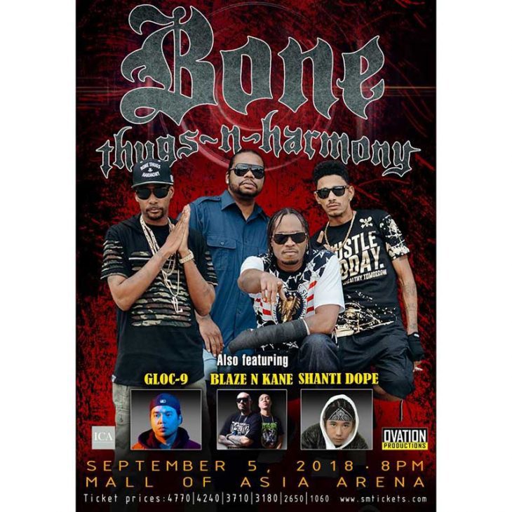 Bone Thugs-N-Harmony Live in Manila with Gloc-9, Shanti Dope and Blaze N’ Kane