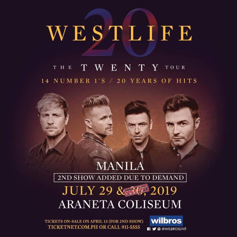 The Twenty Tour: Westlife Live in Manila 2019 - Philippine Concerts