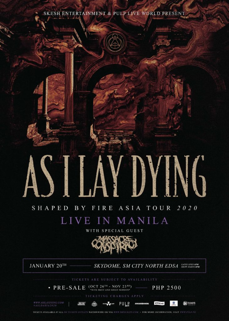 As I Lay Dying To Return To Manila In January 2020 - Philippine Concerts