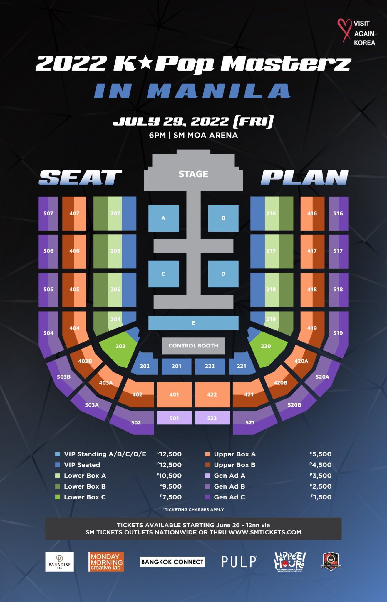 Seat Plan 2022 Kpop Masterz 