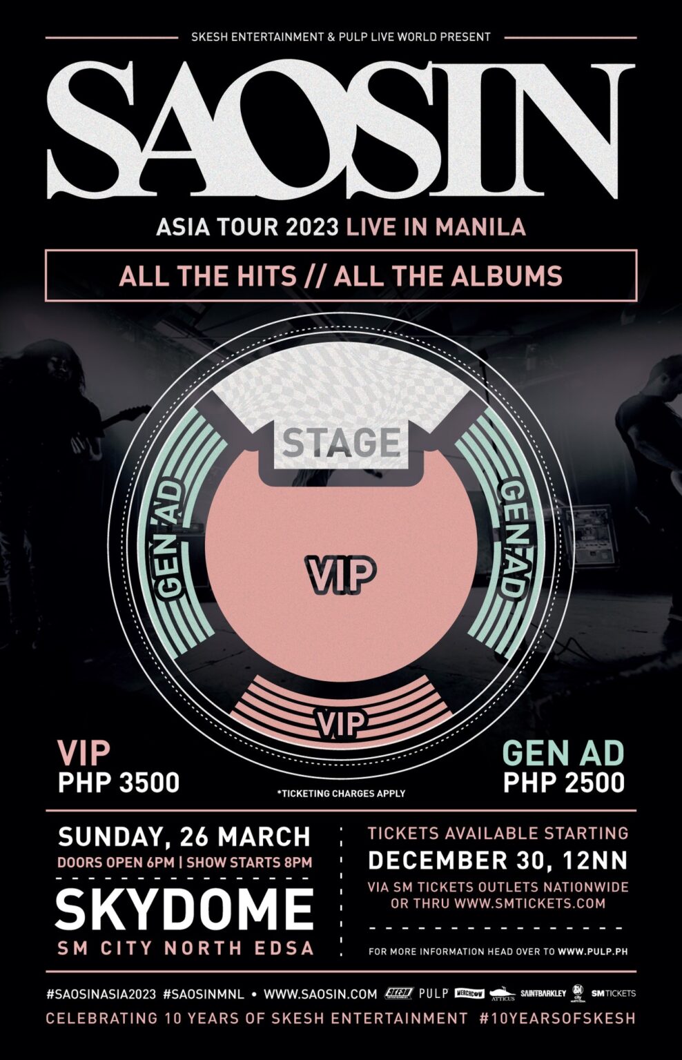 SAOSIN Live in Manila in March 2023 Philippine Concerts