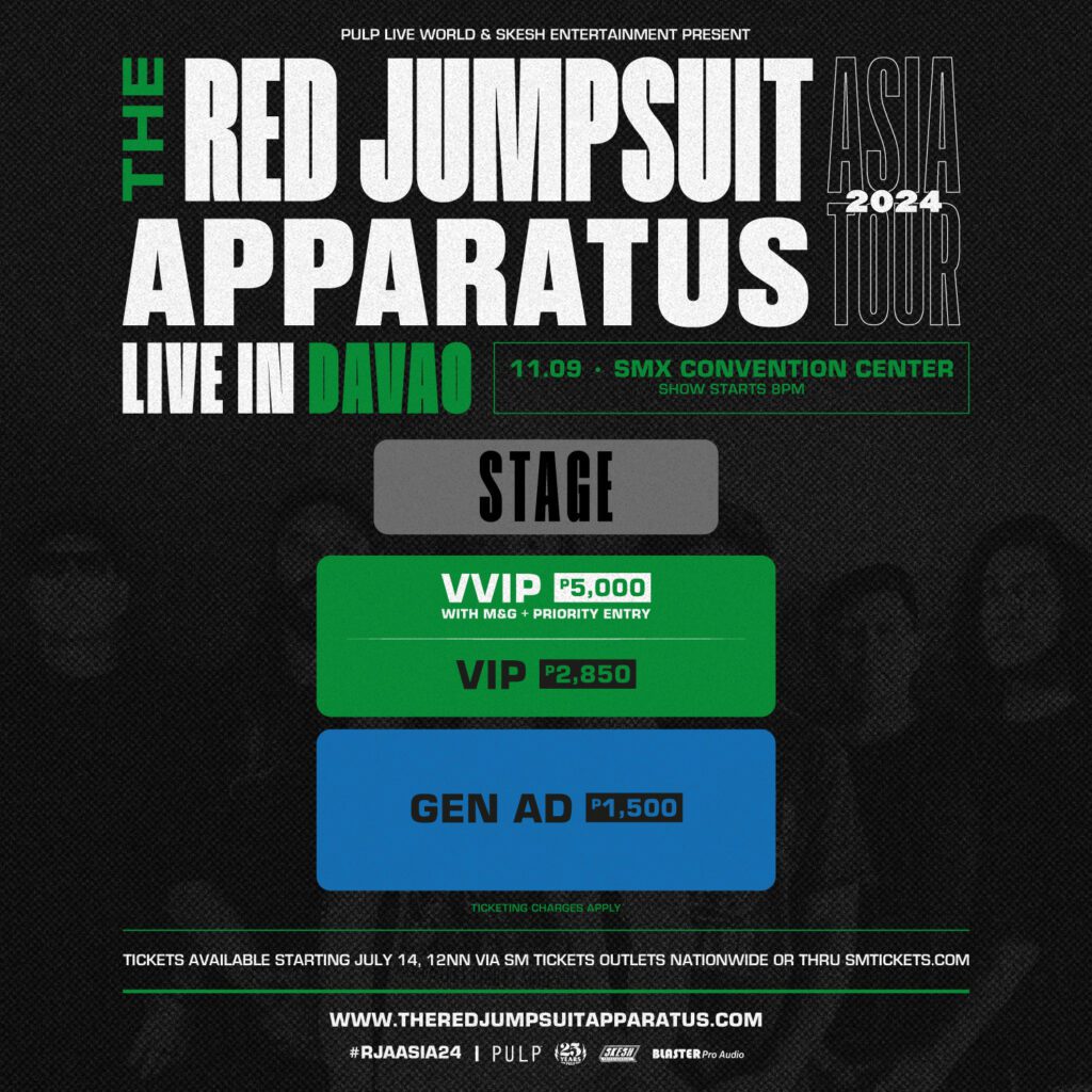 The Red Jumpsuit Apparatus Live in Davao 2024