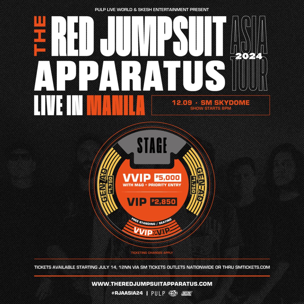 The Red Jumpsuit Apparatus Live in Manila 2024