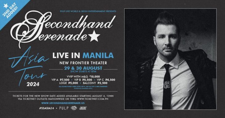 Secondhand Serenade Adds Day 2 for Manila Fans