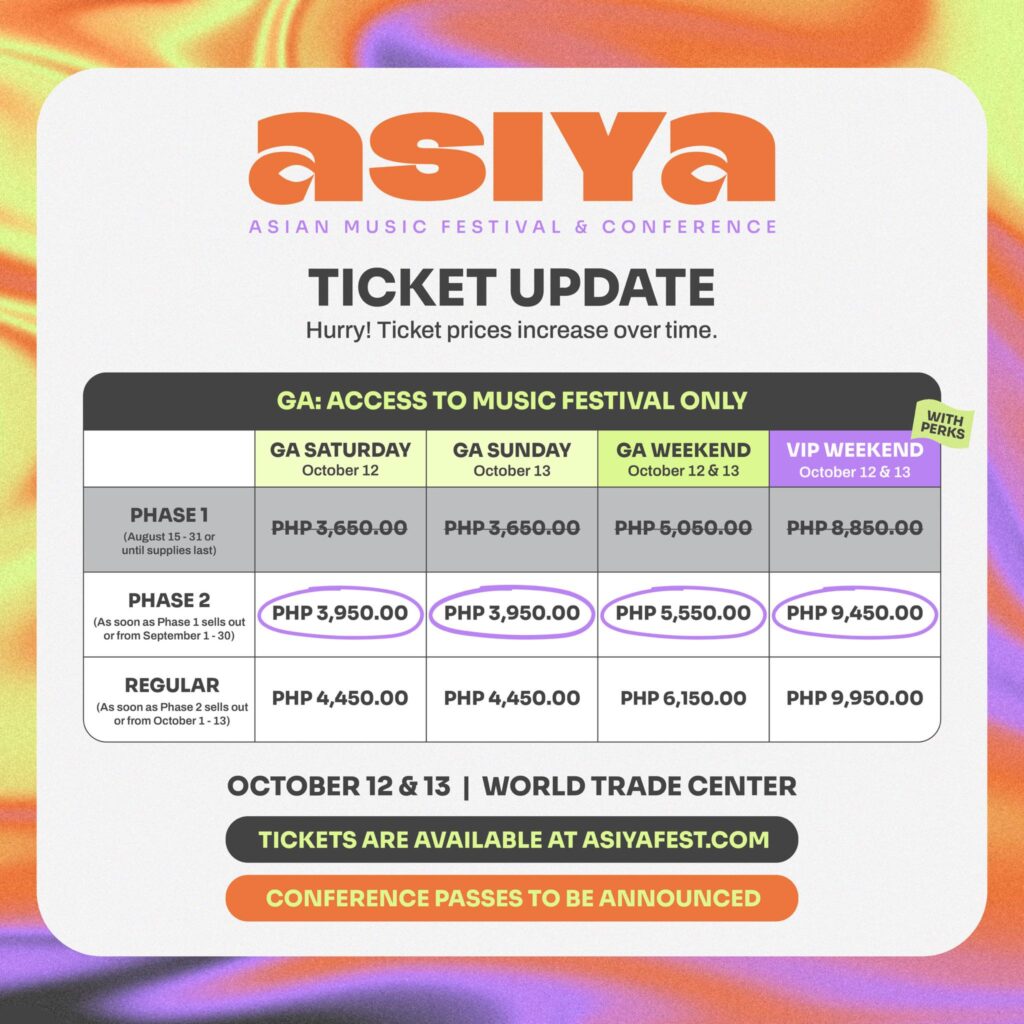 asiya Ticket Prices