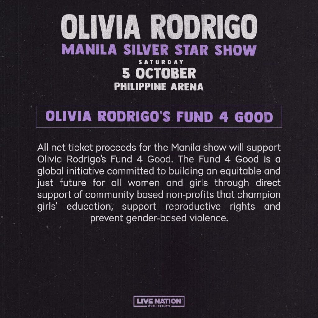 Olivia Rodrigo Fund 4 Good