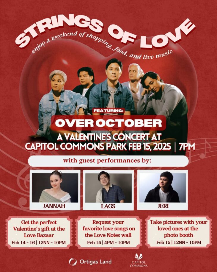 Love Ain’t Over – Over October Serenades Fans at ‘Strings of Love’ Concert at Capitol Commons on Feb 15!